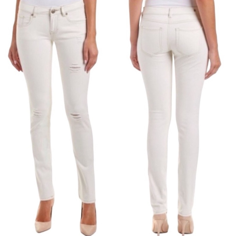 CAbi EUC Deconstructed Slim Boyfriend Jeans 5089 Gently Worn Vintage White Sze 4